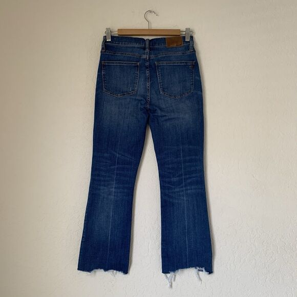 Madewell Jeans Cali Demi-Boot 26 Destructed-Hem Crop Flare Distressed Boho - Picture 2 of 13
